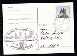 MARINESCHIFFSPOST 51 A 29.10.85 + Cachet Versorger "Saarburg" Auf Postkarte - Sonstige & Ohne Zuordnung