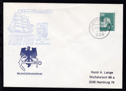 OSt. Flensburg 2.10.84 + Cachet SSS "Gorch Fock" 700 Jahre Flensburg Auf Brief - Sonstige & Ohne Zuordnung