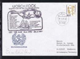 OSt. Kiel 26.3.97 + Cachet SSS "Gorch Fock" 105.-108. AAR Auf Brief - Autres & Non Classés