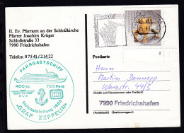 OSt. Friedrichshafen 25.8.89 + Cachet Indienststellung MS Graf Zeppelin  - Autres & Non Classés