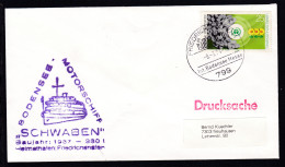 OSt. Friedrichshafen 8.3.74 + Cachet MS Schwaben Auf Brief - Autres & Non Classés