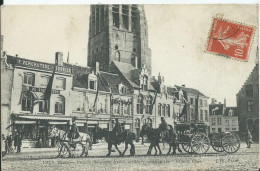 BELGIQUE - WAR- FURNES - French Artillery Grande Place - Autres & Non Classés