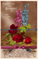 R164269 Greetings. Remembering Your Birthday With Love. Flowers. Rotary. 1933 - Monde