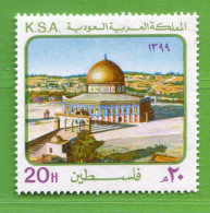 REF096 > ARABIE SAOUDITE < Yvert N° 484 * > Neuf Dos Visible -- MH * - Mosquée Al Aqsa à Jérusalem - Arabie Saoudite