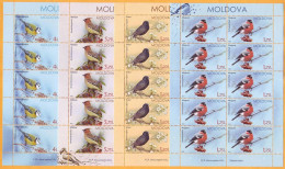 2015 Moldova Moldavie Moldau Birds From Moldovan Regions 4 Sheets Mint - Moldavia