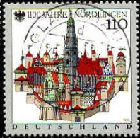 RFA Poste Obl Yv:1797 Mi:1965 1100.Jahre Nördlingen (TB Cachet Rond) (Thème) - Iglesias Y Catedrales