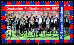 RFA Poste Obl Yv:1790 Mi:1958 Deutscher Fussballmeister 1997 FC Bayern München (cachet Rond) (Thème) - Andere & Zonder Classificatie