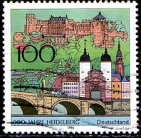 RFA Poste Obl Yv:1700 Mi:1868 800.Jahre Heidelberg (Lign.Ondulées) (Thème) - Bruggen