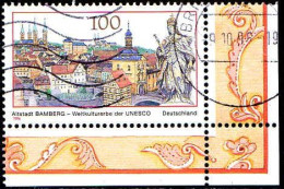 RFA Poste Obl Yv:1713 Mi:1881 Altstadt Bamberg-Weltkulturerbe Der Unesco Coin D.feuille (cachet Rond) (Thème) - UNESCO
