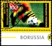 RFA Poste Obl Yv:1665 Mi:1833 Deutscher Fussballmeister Borussia Dortmund Bord De Feuille (TB Cachet Rond) (Thème) - Altri & Non Classificati