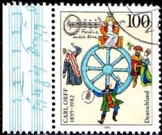 RFA Poste Obl Yv:1638 Mi:1806 Carl Orff Musicien Bord De Feuille (cachet Rond) (Thème) - Music