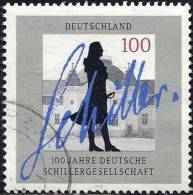 RFA Poste Obl Yv:1624 Mi:1792 Deutsche Schillergesellschaft (cachet Rond) (Thème) - Schrijvers
