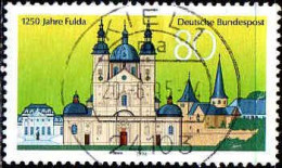 RFA Poste Obl Yv:1550 Mi:1722 1200 Jahre Fulda Kiel (TB Cachet Rond) (Thème) - Iglesias Y Catedrales