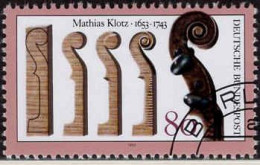 RFA Poste Obl Yv:1519 Mi:1688 Mathias Klotz Luthier (Beau Cachet Rond) (Thème) - Musique