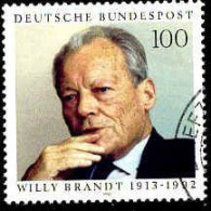 RFA Poste Obl Yv:1538 Mi:1706 Willy Brandt Chancelier (cachet Rond) (Thème) - Sonstige & Ohne Zuordnung