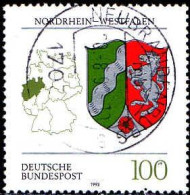 RFA Poste Obl Yv:1521 Mi:1663 Nordrhein-Westfalen Armoiries (TB Cachet Rond) (Thème) - Briefmarken