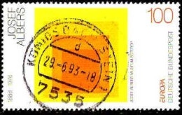 RFA Poste Obl Yv:1505 Mi:1674 Europa Josef Albers (Beau Cachet Rond) (Thème) - Moderne