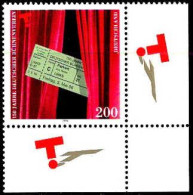 RFA Poste N** Yv:1689 Mi:1857 150.Jahre Deutscher Bühnenverein Coin D.feuille (Thème) - Theatre