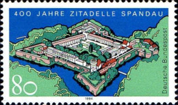 RFA Poste N** Yv:1568 Mi:1739 400.Jahre Zitadelle Spandau (Thème) - Schlösser U. Burgen