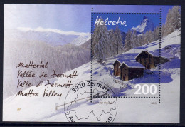 Suisse // Schweiz // 2013 // Bloc-feuillet Spécial, Vallée De Zermatt Oblitéré No.1490 - Blocs & Feuillets
