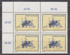 1986 ,Mi 1850 ** (3) - 4 Er Block Postfrisch - Burgenl. Landesausstellung " Mineralien Und Fossilien ",Oberpullendorf - Unused Stamps