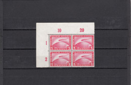 DR: MiNr. 455, Viererblock Eckrand, VE1, Postfrisch, ** - Ungebraucht