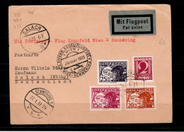 A: Postkarte Flugpost Kroisbach Nach Salach (D), Segelflug-Post 1933 - Brieven En Documenten