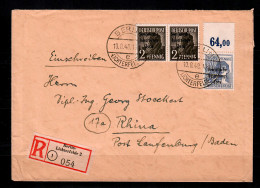 Einschreiben Von Berlin-Lichtenfelde Nach Rhina, MiNr. 196 P OR Dgz - Brieven En Documenten