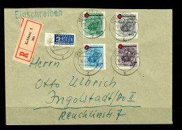 Rheinland-Pfalz: Einschreiben Koblenz 1949, MiNr. 42-45A Nach Ingolstadt - Renania-Palatinato