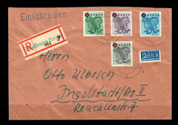 Baden: Einschreiben Freiburg 1949, MiNr. 42-45A Nach Ingolstadt - Bade