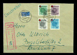 Württemberg: Einschreiben Ebingen 1949, MiNr. 40-43A Nach Ingolstadt - Württemberg