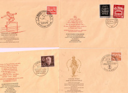 Berlin: MiNr. 110-120,  9x FDC, 1953/5 - Briefe U. Dokumente