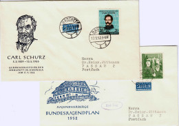 Bund: FDC MiNr. 153-155, Bundesjugendplan, Schurz - Covers & Documents