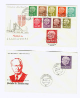 Saarland: MiNr. 380-399, 4x FDC Saarbrücken - Lettres & Documents