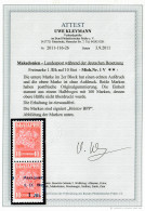 Makedonien MiNr. 1 V, Mit/ohne Aufdruck, **, Postfrisch,  BPP Attest - Besetzungen 1938-45