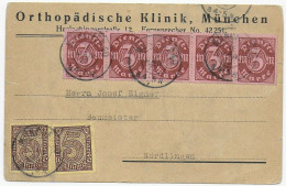 Orthopädische Klinik München Nach Nördlingen, 18.1.1923 - Storia Postale