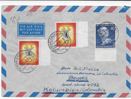 Luftpost Mannheim, 1955 Nach Bogotá, Columbia - Storia Postale