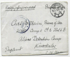 Brief Aus Konstanz 1917 Nach Knockaloe Internment Camp, Isle Of Man, Kgf PoW - Briefe U. Dokumente