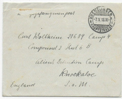 Brief Aus Kreuzlingen, 1918 Nach Knockaloe Internment Camp, Isle Of Man, Kgf PoW - Lettres & Documents