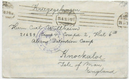 Brief Aus Hamburg 1918 Nach Knockaloe Internment Camp, Isle Of Man, Kgf PoW - Brieven En Documenten