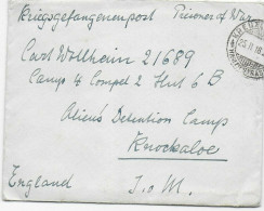 Brief 1918 Aus Kreuzlingen Nach Knockaloe Internment Camp, Isle Of Man, Kgf PoW - Briefe U. Dokumente