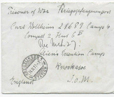 Brief Aus Kreuzlingen, 1917 Nach Knockaloe Internment Camp, Isle Of Man, Kgf PoW - Storia Postale
