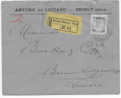 Beirut-Österreichische Post, Einschreiben In Die Schweiz, 1904, Levante-Syrien - Levant Autrichien