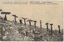 Ansichtskarte Belgisch Kongo, Besetzung DOA, 1920: Transport De Bagages - Autres & Non Classés