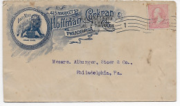 USA Mit Rückseitiger Flagge, Lion Mills - Löwe - Philatelphia/PA 1898 - Autres & Non Classés