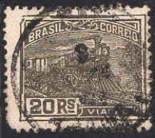 Brésil Poste Obl Yv: 164 Mi:212 Viaçao Locomotive à Vapeur (Beau Cachet Rond) - Usados