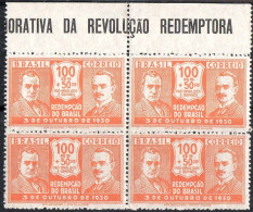 Brésil Poste N** Yv: 224 Mi:341 Getúlio Vargas & João Pessoa Bloc De 4 Bord De Feuille - Unused Stamps