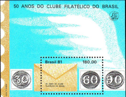 Brésil Bloc N** Yv:46 Mi:47 50 Anos Do Clubo Filatélica Do Brasil - Blokken & Velletjes