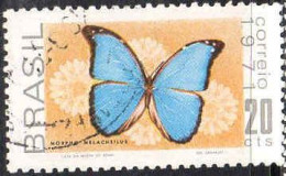 Brésil Poste Obl Yv: 950/951 Papillons (Beau Cachet Rond) - Usati