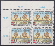 1986 , Mi 1855 ** (1) - 4 Er Block Postfrisch - 800. Jahrestag Der Unterzeichnung Der Georgenberger Handfeste - Ungebraucht
